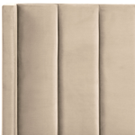 Bett mit Lattenrost Samtstoff VILLETTE 160 x 200 cm Beige