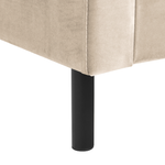 Bett mit Lattenrost Samtstoff VILLETTE 160 x 200 cm Beige