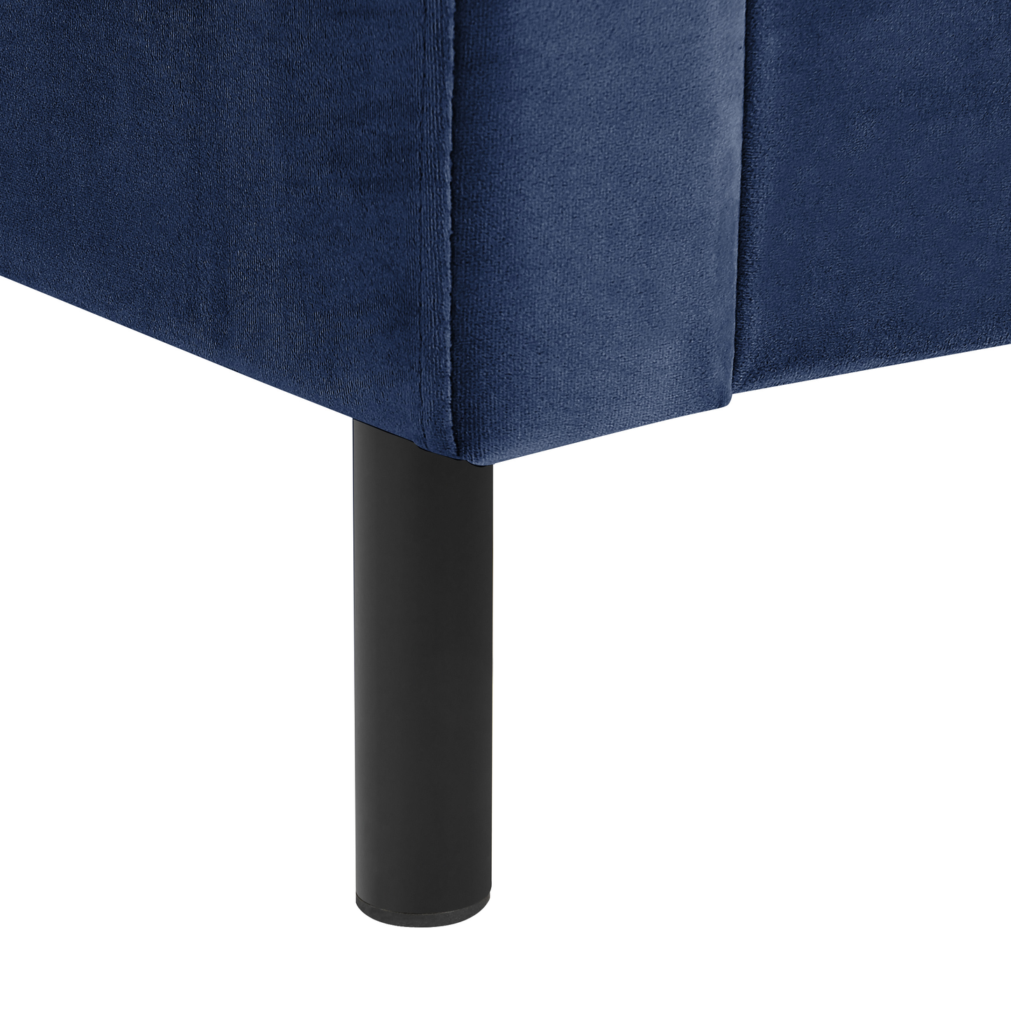 Bett mit Lattenrost Samtstoff VILLETTE 140 x 200 cm Marineblau