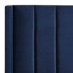 Bett mit Lattenrost Samtstoff VILLETTE 180 x 200 cm Marineblau