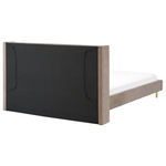 Bett mit Lattenrost Samtstoff VILLETTE 180 x 200 cm Taupe