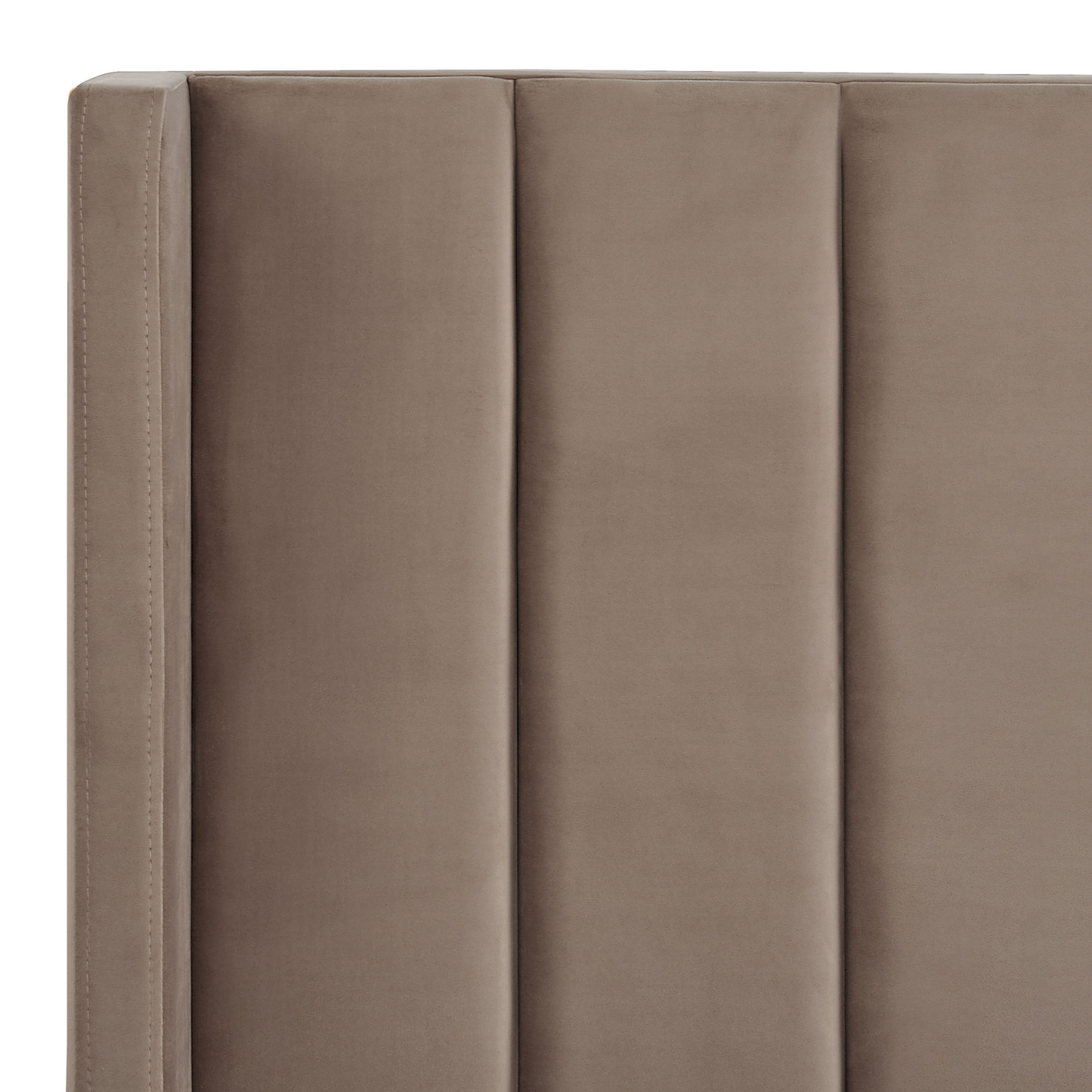 Bett mit Lattenrost Samtstoff VILLETTE 180 x 200 cm Taupe