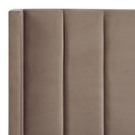 Bett mit Lattenrost Samtstoff VILLETTE 180 x 200 cm Taupe