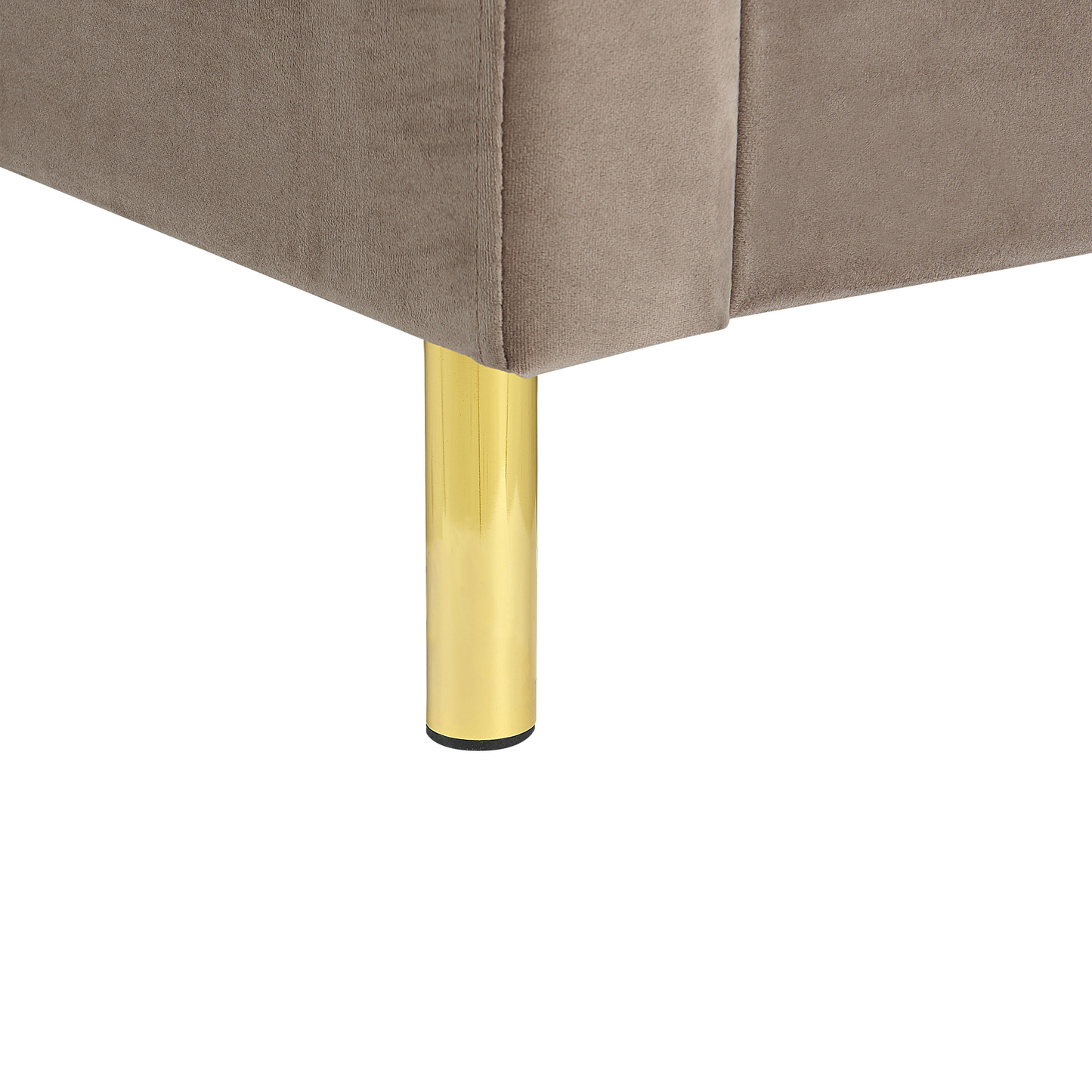 Bett mit Lattenrost Samtstoff VILLETTE 180 x 200 cm Taupe