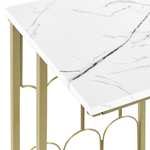 Beistelltisch Marmor Optik weiss / gold PANDALE