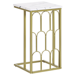 Beistelltisch Marmor Optik weiss / gold PANDALE