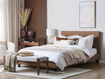 Bett mit Lattenrost Stoff LA ROCHELLE 180 x 200 cm Braun