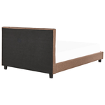 Bett mit Lattenrost Stoff LA ROCHELLE 180 x 200 cm Braun
