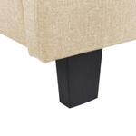 Bett mit Lattenrost Stoff LA ROCHELLE 180 x 200 cm Beige
