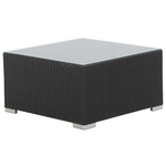 Lounge Set Rechtsseitig PE Rattan Schwarz SANO