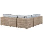 Lounge Set Rechtsseitig PE Rattan Hellbraun CONTARE