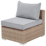 Lounge Set Rechtsseitig PE Rattan Hellbraun CONTARE