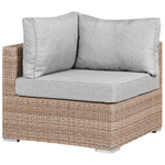 Lounge Set Rechtsseitig PE Rattan Hellbraun CONTARE