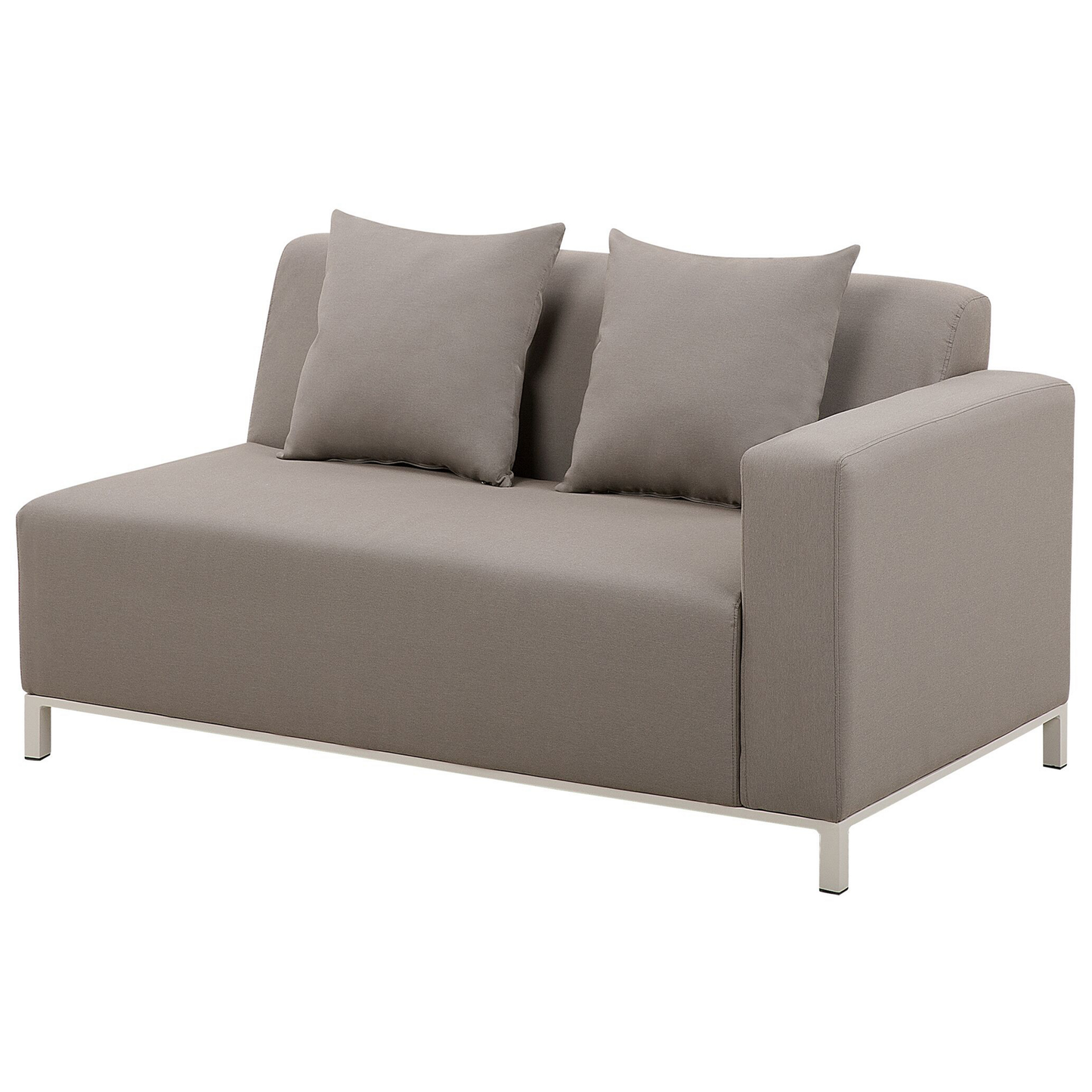 Garten Ecksofa mit Tisch 5-Sitzer BELIZE rechtsseitig modular Beige