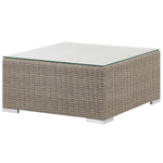 Lounge Set mit Tisch 6-Sitzer CONTARE rechtsseitig modular Polyrattan Taupe