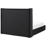 Bett mit Stauraum Samtstoff LUBBON 160 x 200 cm Schwarz