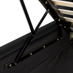 Bett mit Stauraum Samtstoff LUBBON 160 x 200 cm Schwarz