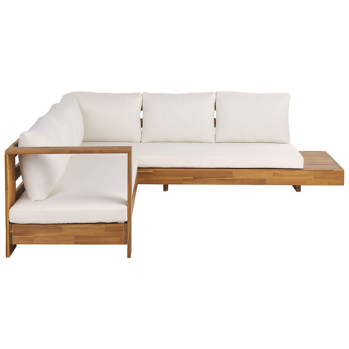 Garten Ecksofa 5-Sitzer MARETTIMO linksseitig zertifiziertes Akazienholz Braun