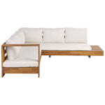 Garten Ecksofa 5-Sitzer MARETTIMO linksseitig zertifiziertes Akazienholz Braun