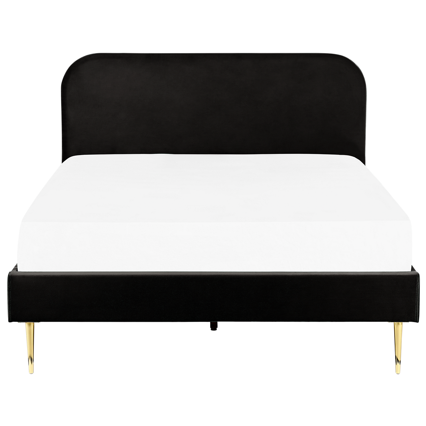 Bett mit Lattenrost Samtstoff FLAYAT 140 x 200 cm Schwarz