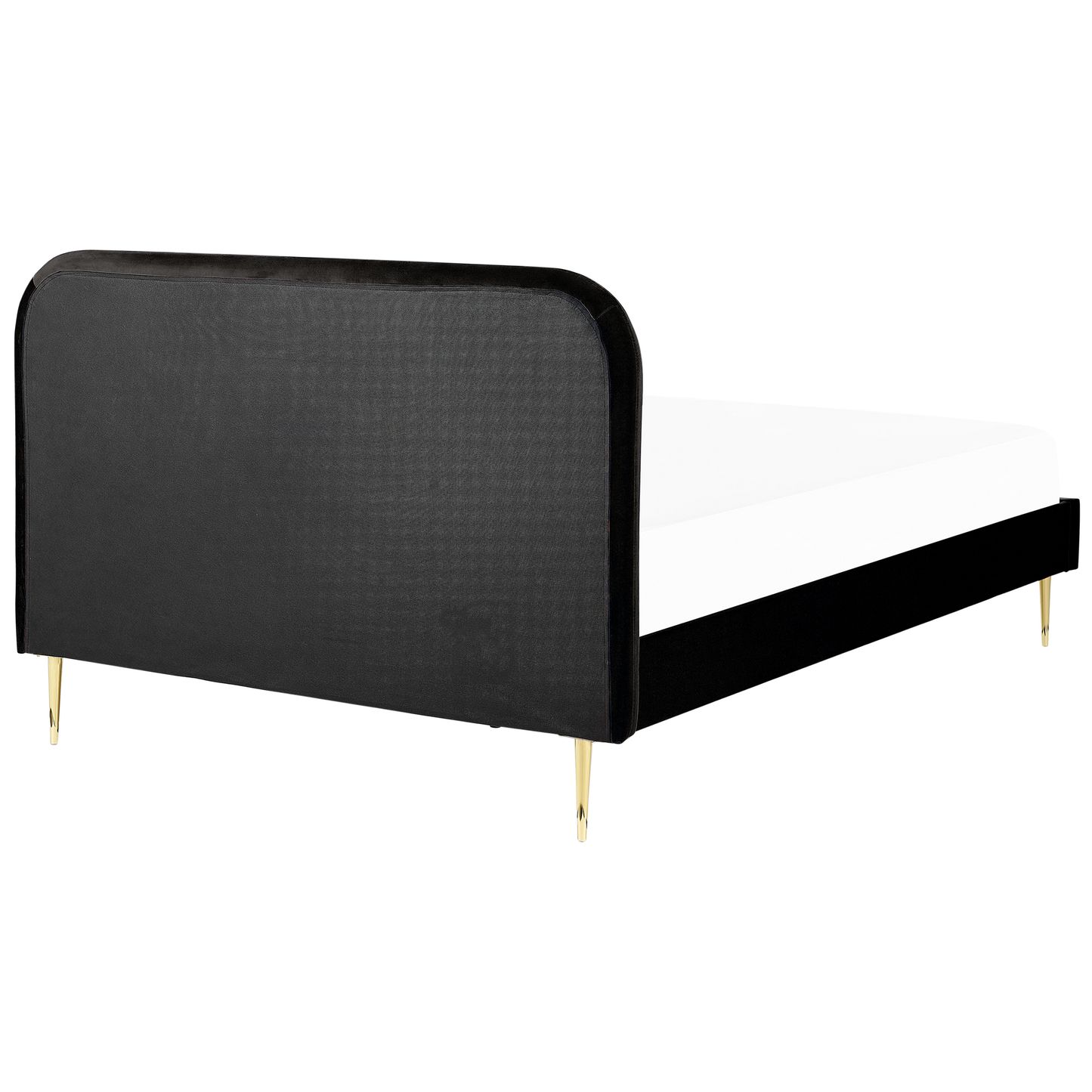 Bett mit Lattenrost Samtstoff FLAYAT 140 x 200 cm Schwarz