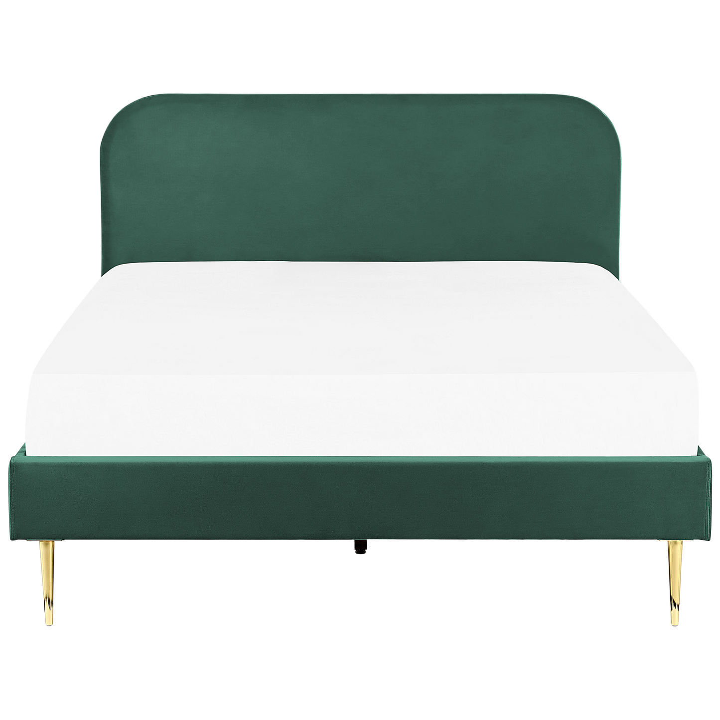 Bett mit Lattenrost Samtstoff FLAYAT 160 x 200 cm Smaragdgrün