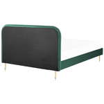Bett mit Lattenrost Samtstoff FLAYAT 160 x 200 cm Smaragdgrün
