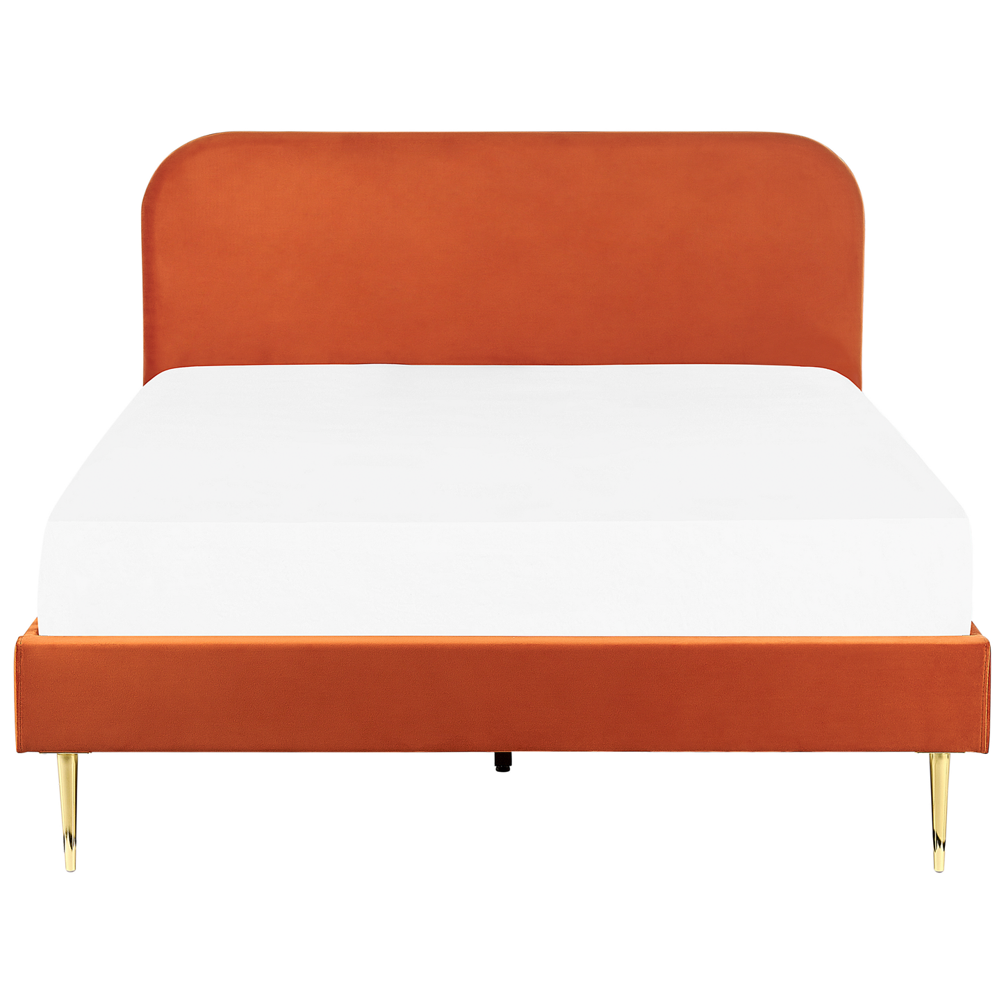 Bett mit Lattenrost Samtstoff FLAYAT 160 x 200 cm Orange