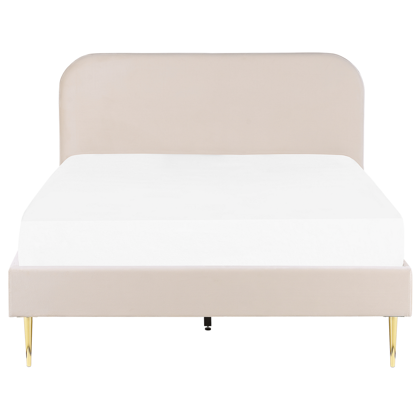 Bett mit Lattenrost Samtstoff FLAYAT 140 x 200 cm Hellbeige