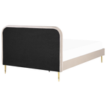Bett mit Lattenrost Samtstoff FLAYAT 140 x 200 cm Hellbeige