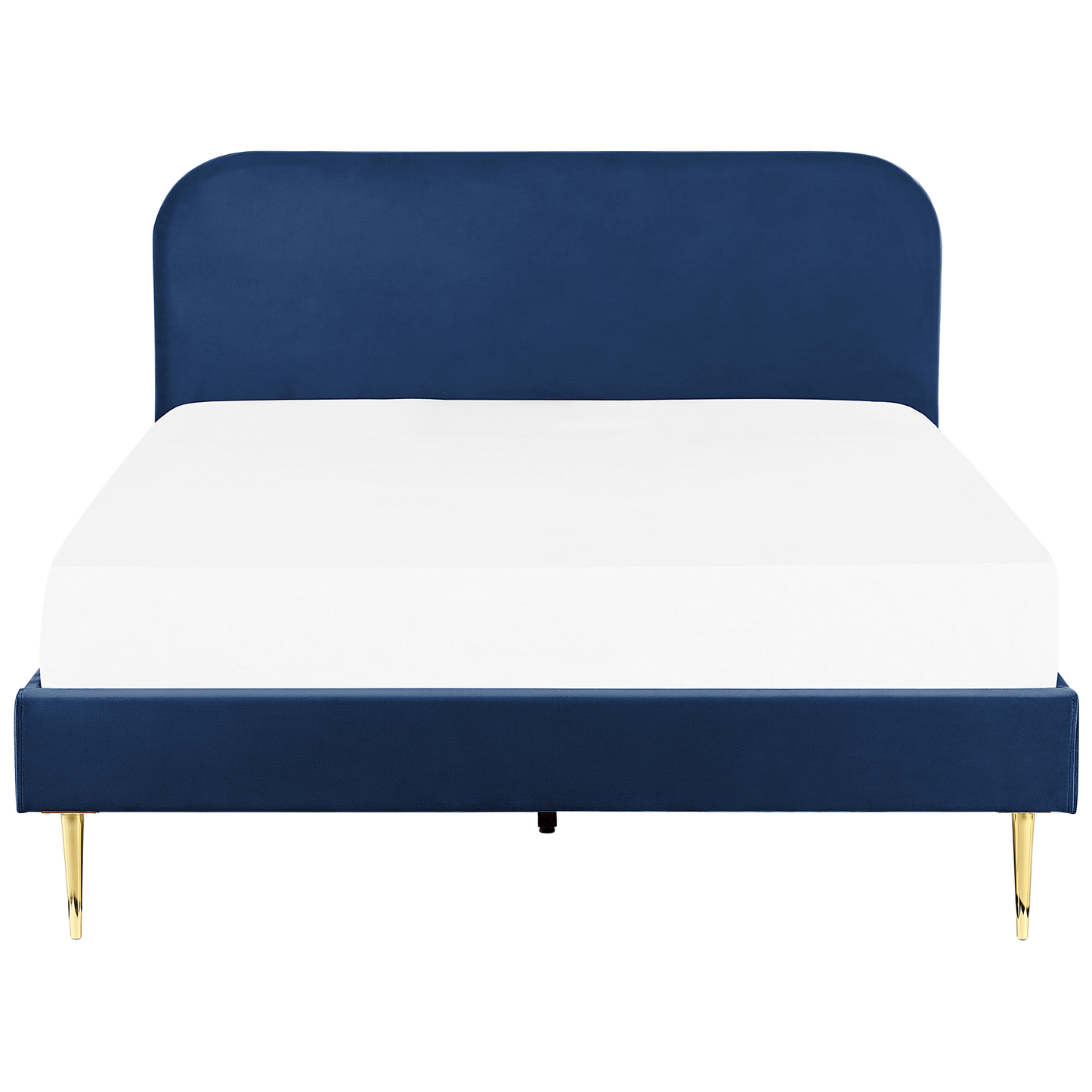 Bett mit Lattenrost Samtstoff FLAYAT 180 x 200 cm Marineblau
