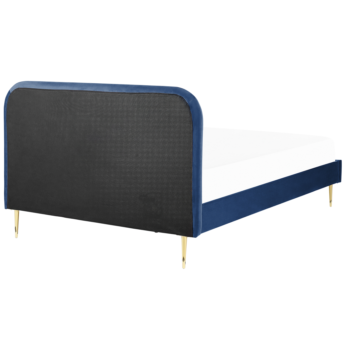 Bett mit Lattenrost Samtstoff FLAYAT 180 x 200 cm Marineblau