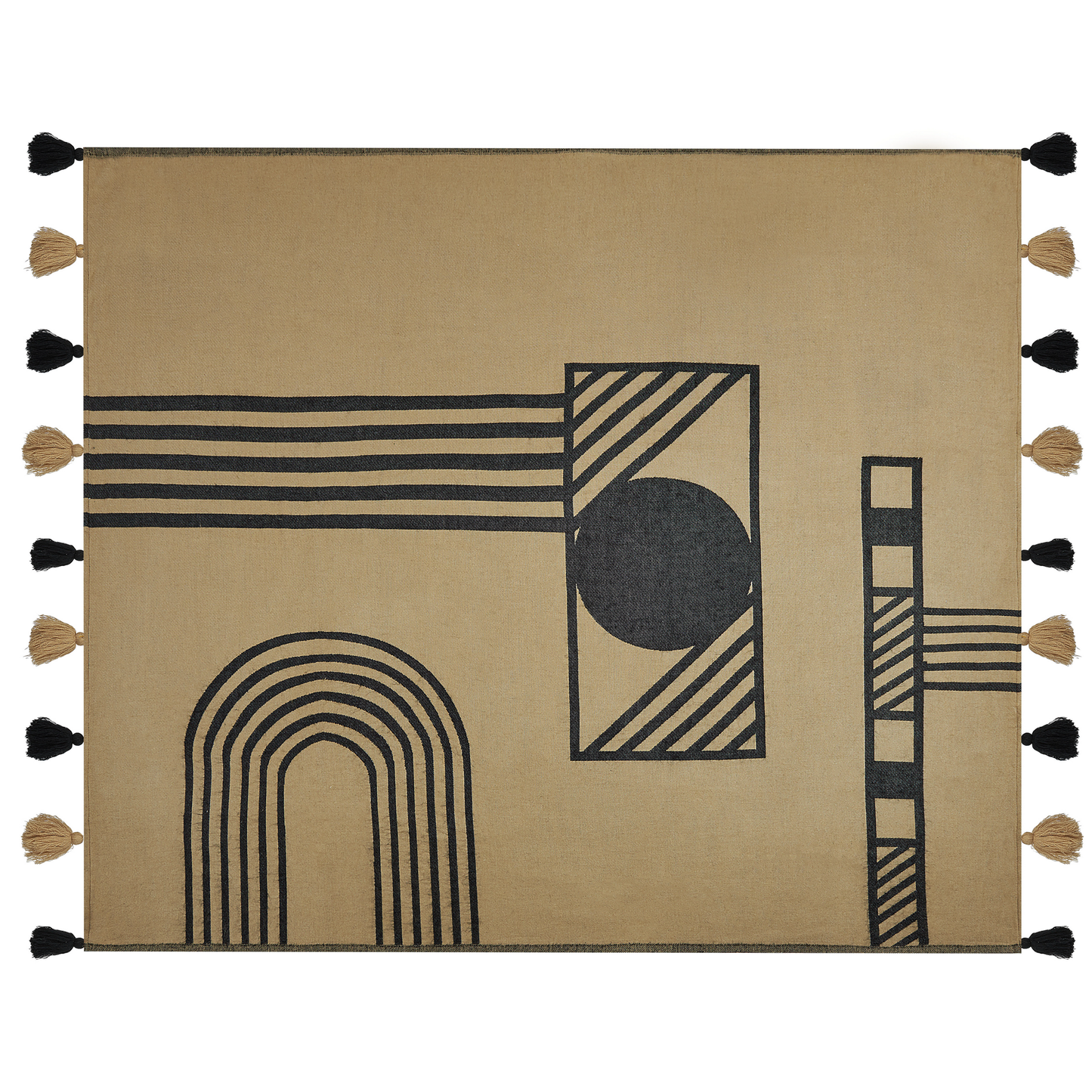 Kuscheldecke THAPREK Stoff 130 x 170 cm Beige