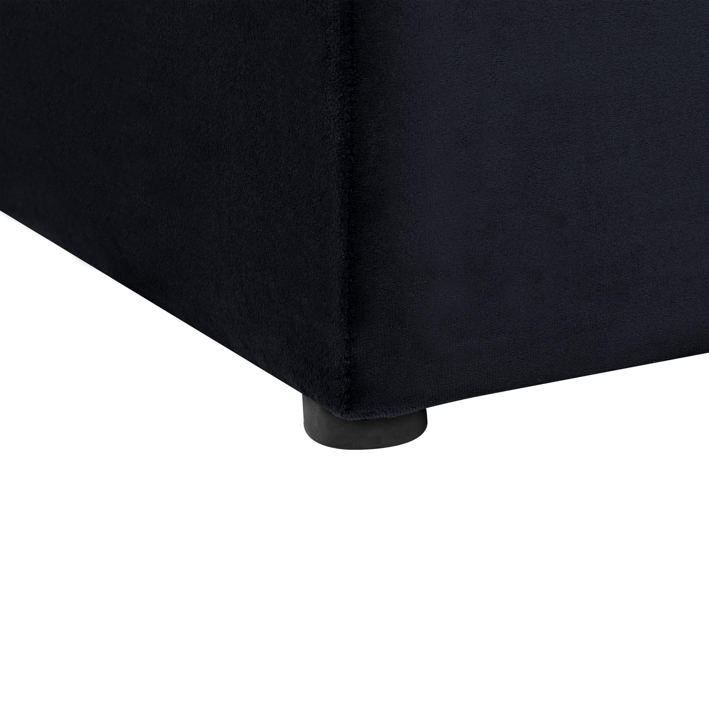 Bett mit Stauraumbank Samtstoff NOYERS 180 x 200 cm Schwarz