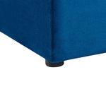 Bett mit Stauraumbank Samtstoff NOYERS 140 x 200 cm Marineblau