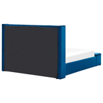 Bett mit Stauraumbank Samtstoff NOYERS 160 x 200 cm Marineblau