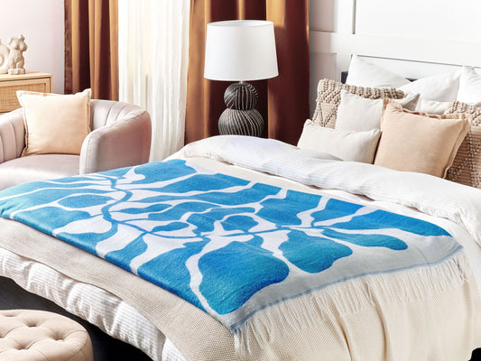 Kuscheldecke KIHUN Stoff 130 x 170 cm Blau