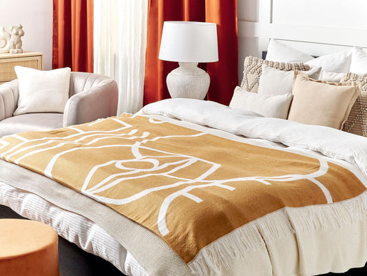 Kuscheldecke PALHI Stoff 130 x 170 cm Orange