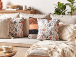 Dekokissen 2er Set MONTBRETIA Samtstoff 45 x 45 cm Bunt Pflanzenmuster