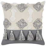 Dekokissen 2er Set ALOCASIA Baumwolle 45 x 45 cm Beige Geometrisches Muster