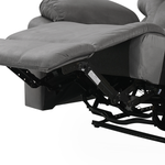 2-Sitzer Sofa Samtstoff dunkelgrau LED-Beleuchtung USB-Port elektrisch verstellbar BERGEN