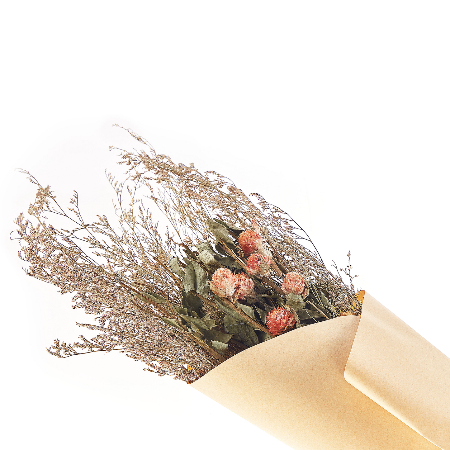 Trockenblumen orange / grün 65 cm AZUEL