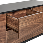 Schrank OKLAND 55 cm Holzoptik Schwarz