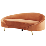 3-Sitzer Sofa Samtstoff orange / schwarz SAVAR