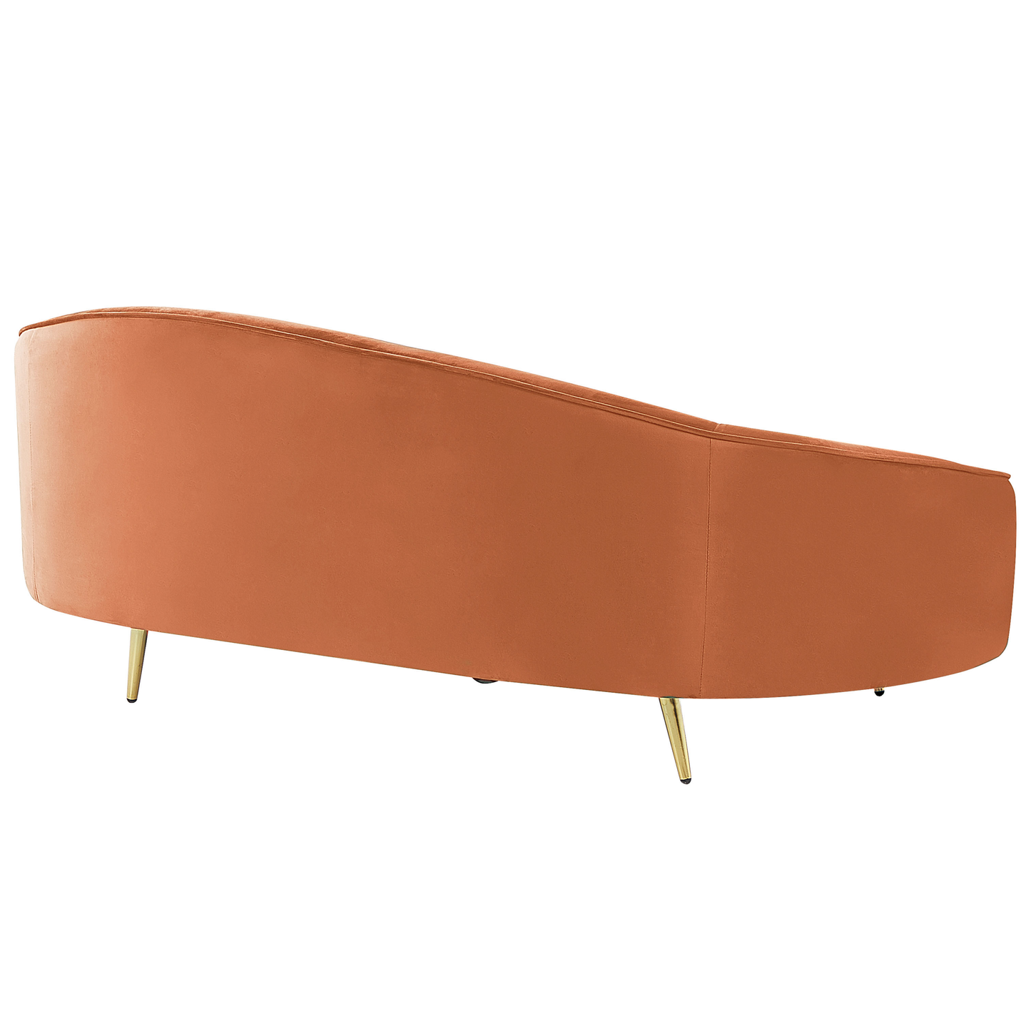 3-Sitzer Sofa Samtstoff orange / schwarz SAVAR