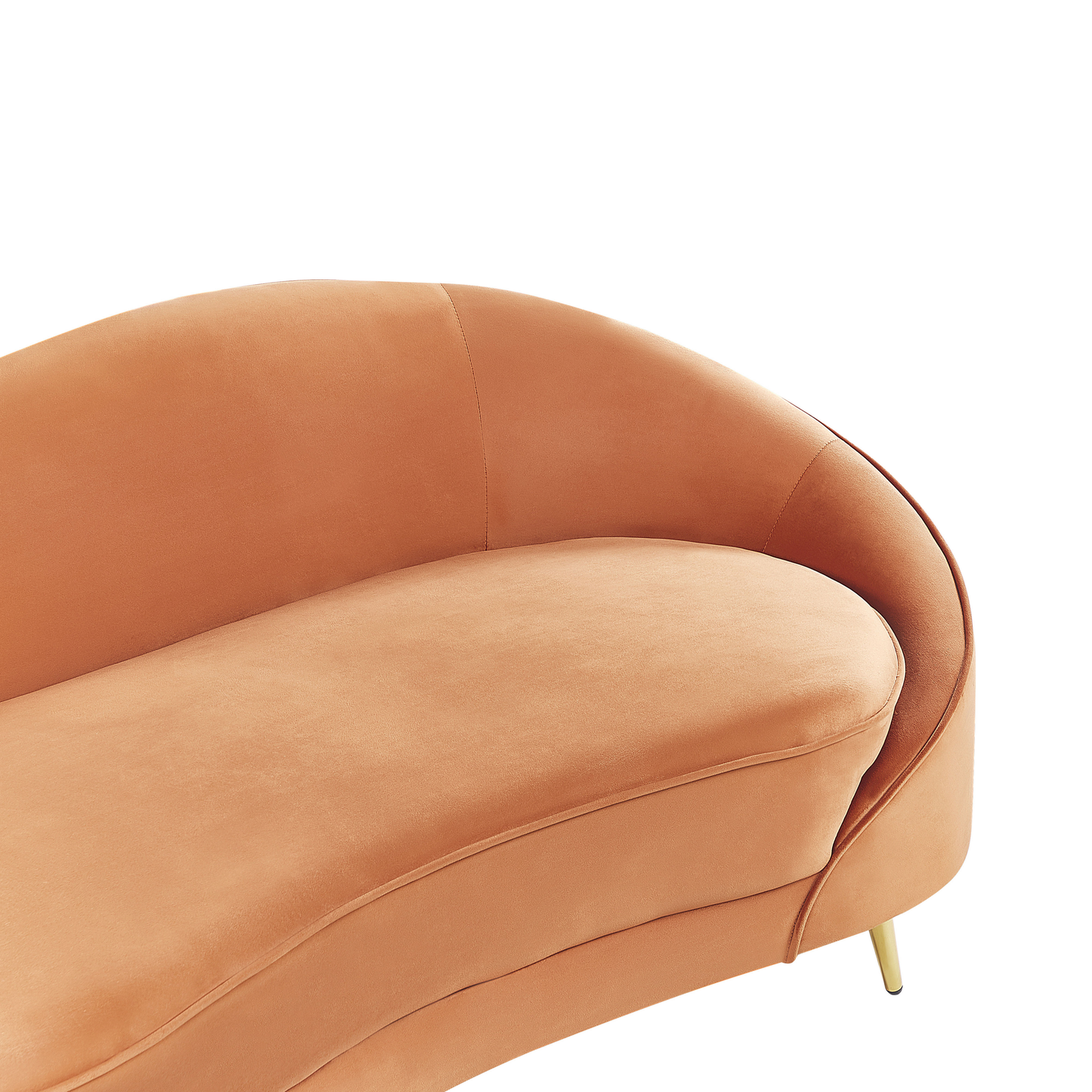 3-Sitzer Sofa Samtstoff orange / schwarz SAVAR