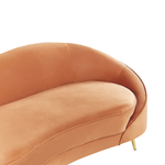 3-Sitzer Sofa Samtstoff orange / schwarz SAVAR