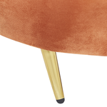 3-Sitzer Sofa Samtstoff orange / schwarz SAVAR