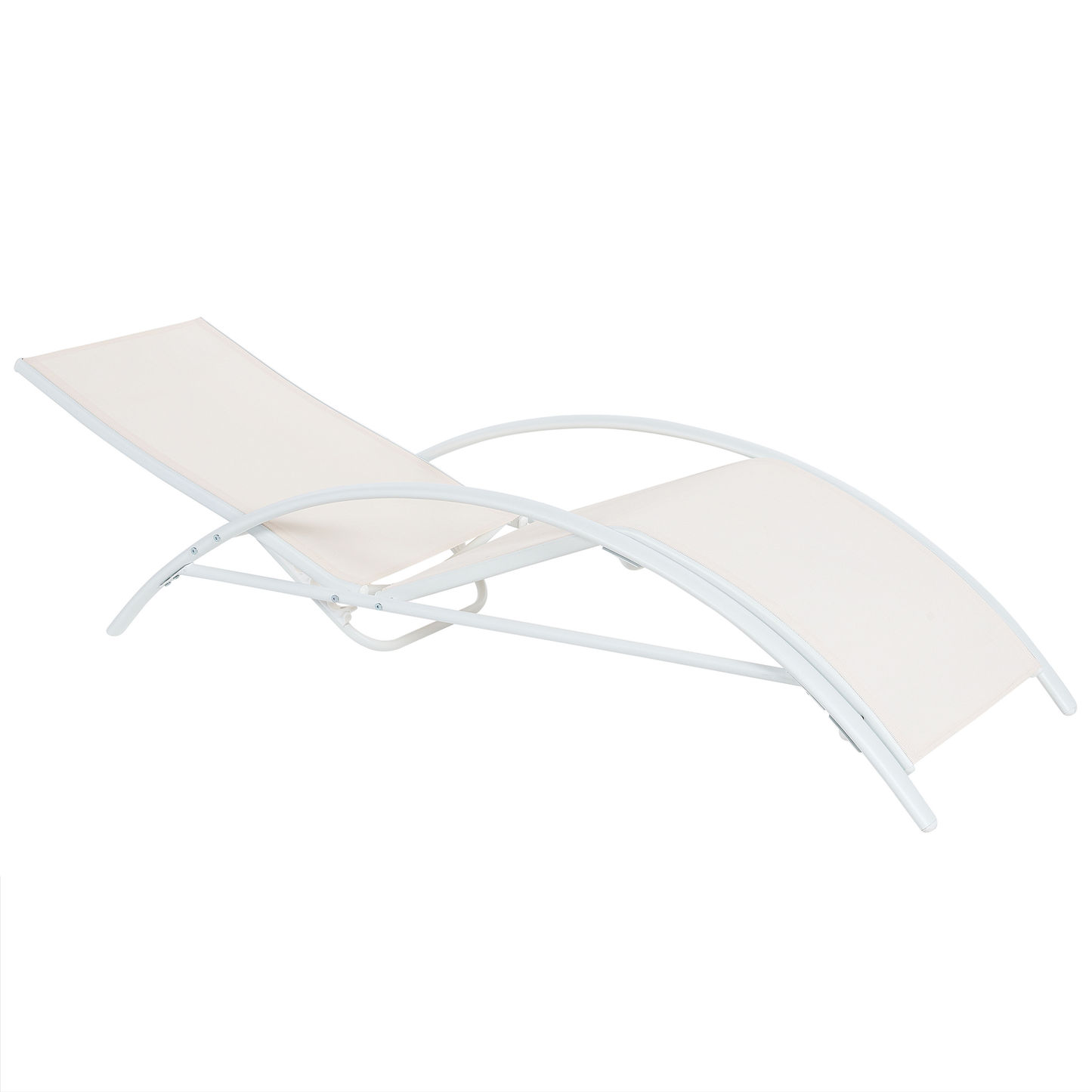 Klappbare Gartenliege Stahl beige GAETA