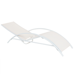 Klappbare Gartenliege Stahl beige GAETA